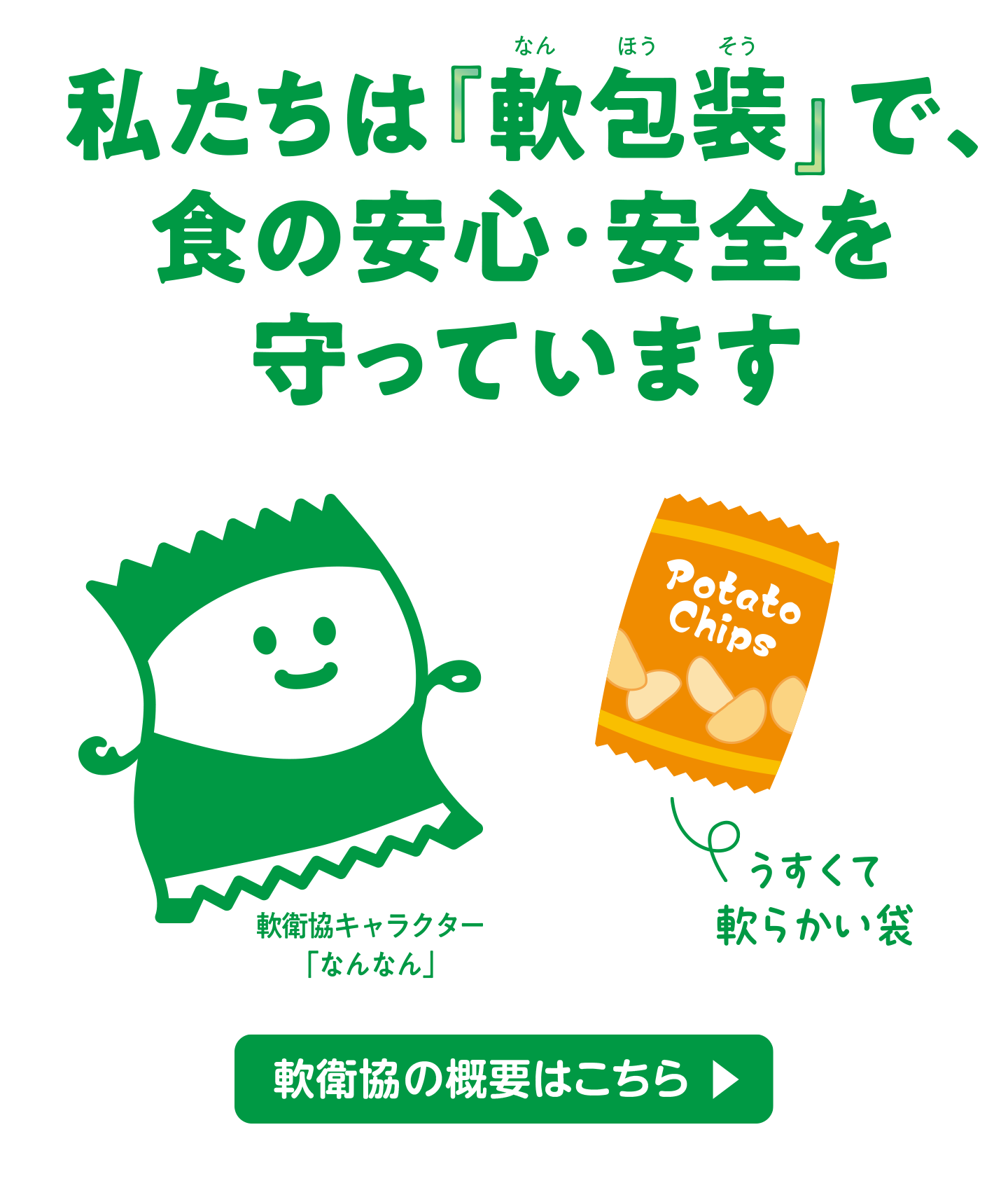 私たちは『軟包装』で、食の安心・安全を守っています